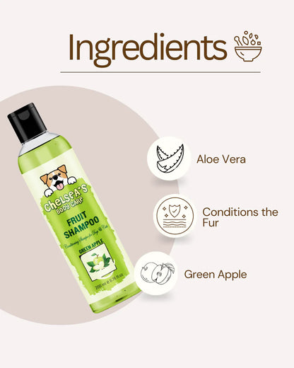 Green Apple Fruit Shampoo & Cologne Dog Perfume Spray Combo - 200ml + 100 ml