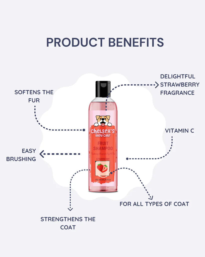 Orange & Strawberry Shampoo Combo for Dogs & Cats | |  200ml x 2