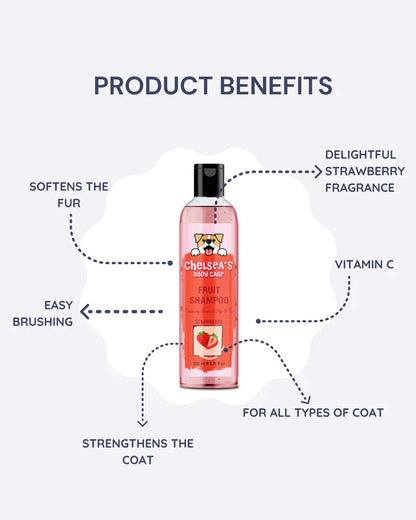 Strawberry Fruit Shampoo & Cologne Dog Perfume Spray Combo || 200 ml + 100 ml