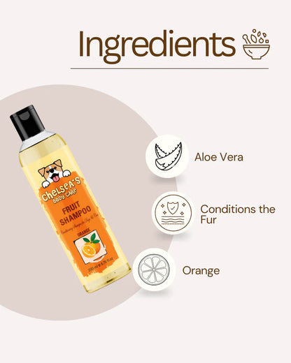 Orange Fruit Shampoo & Cologne Dog Perfume Spray Combo  (200ml + 100 ml )