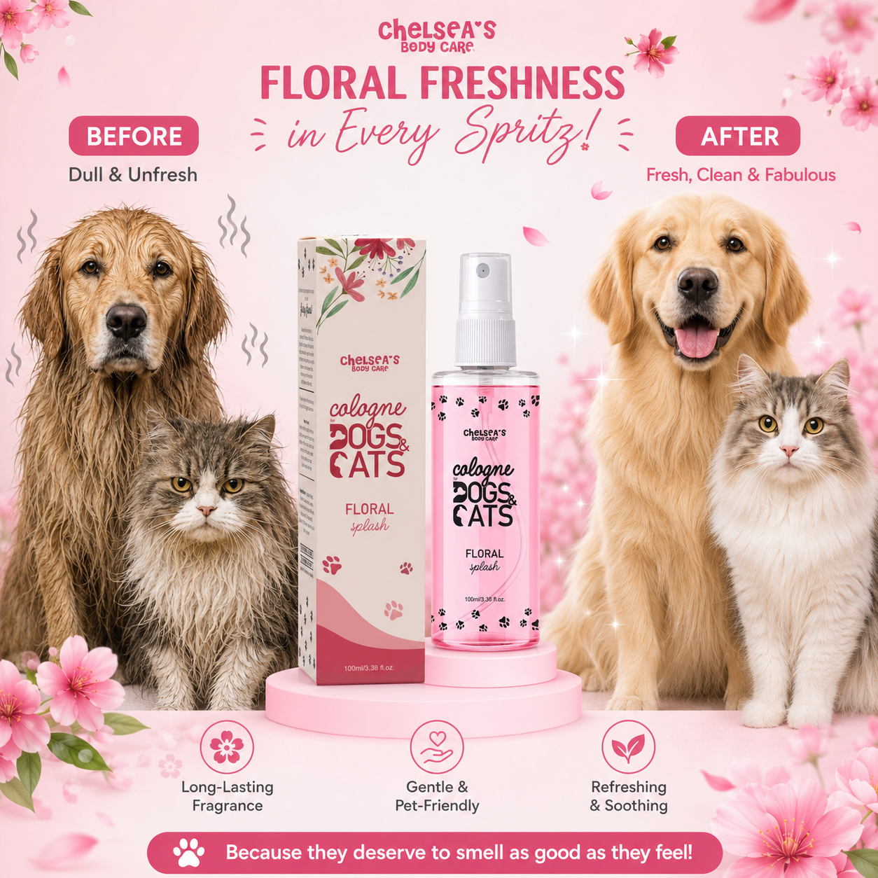 Cologne Dogs and Cats - Floral Splash Perfume