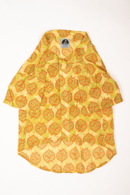 Traditional Green Printed Kurta for Dogs