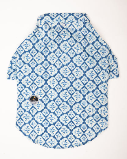 Traditional Blue Printed Kurta for Dogs