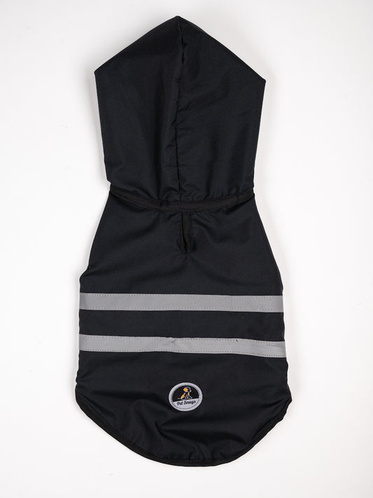 Black Reflective Raincoat for cats