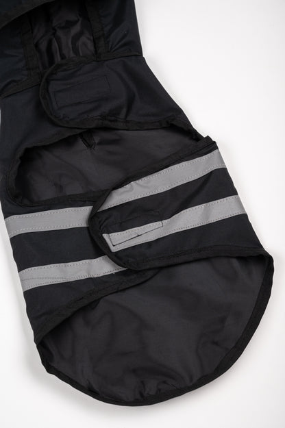 Black Reflective Raincoat for cats
