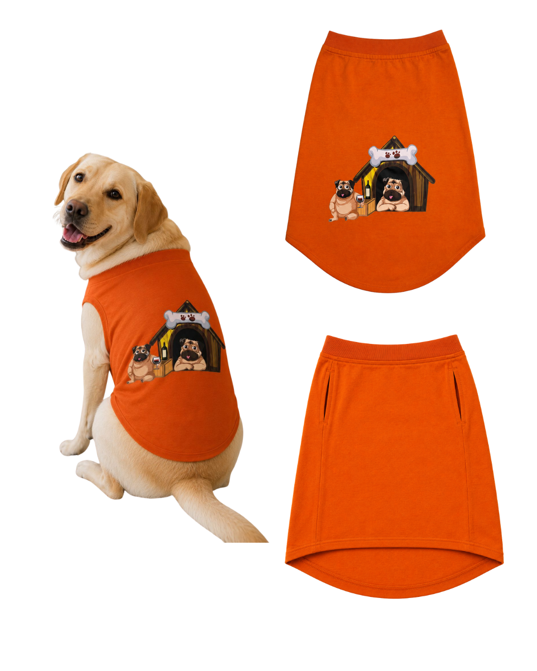 Pet T-Shirt for Dogs & Cats | 100% Korean Cotton | Soft & Breathable Pet Tee